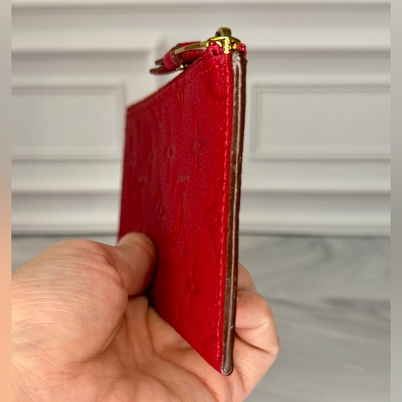 Louis Vuitton Monogram Empreinte Red Leather Zip Pouch - Picture 4 of 7